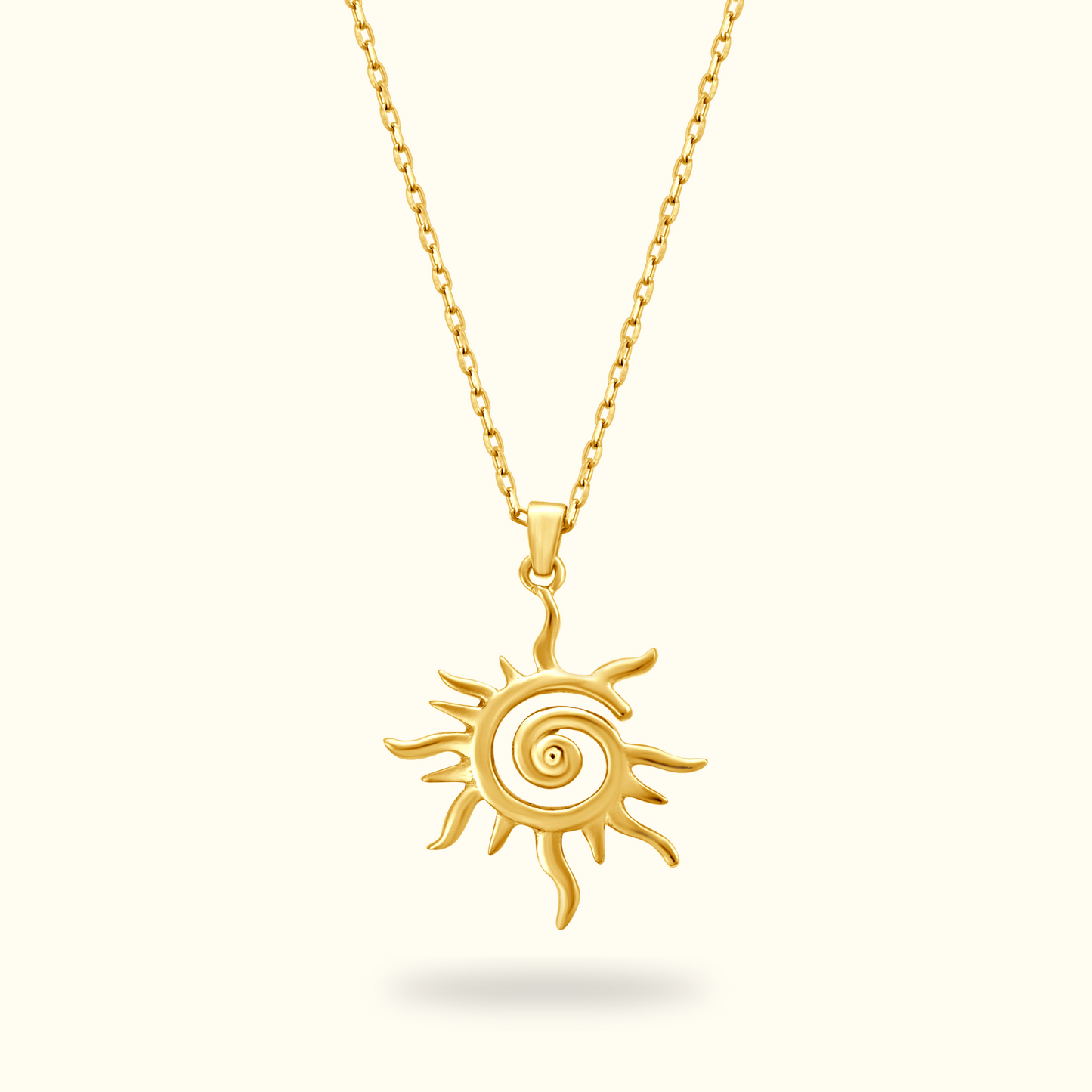 18kt Sun Designed Gold Plated Silver Pendant