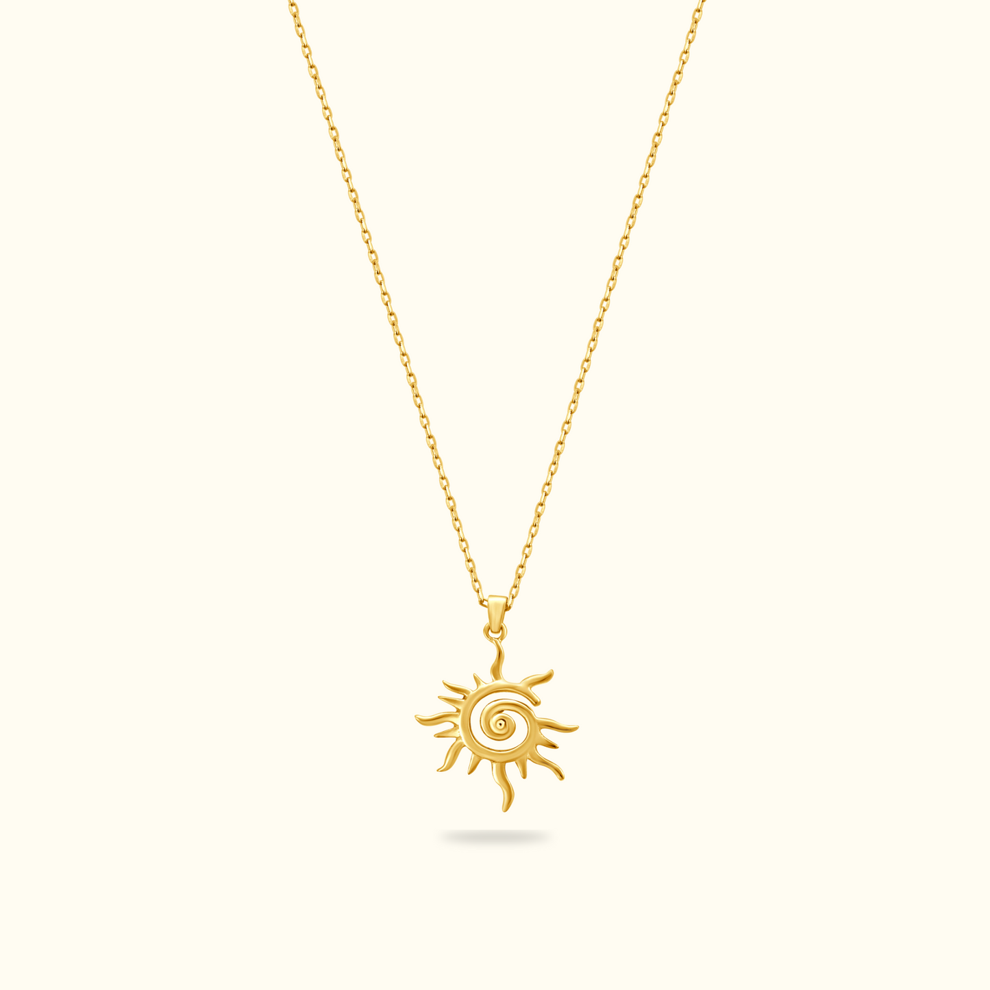 18kt Sun Designed Gold Plated Silver Pendant