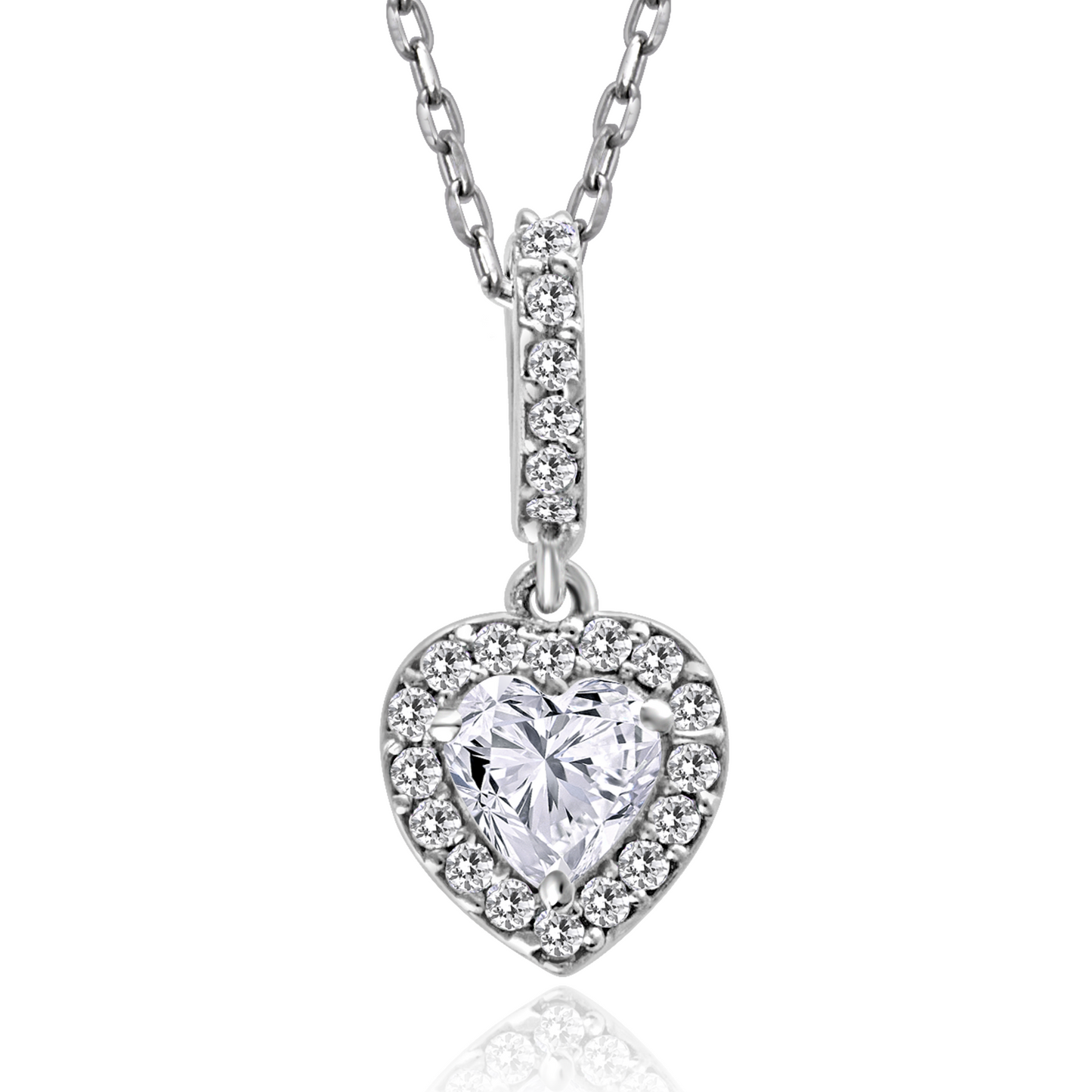 Heart Designed Silver Neck Chain for Women