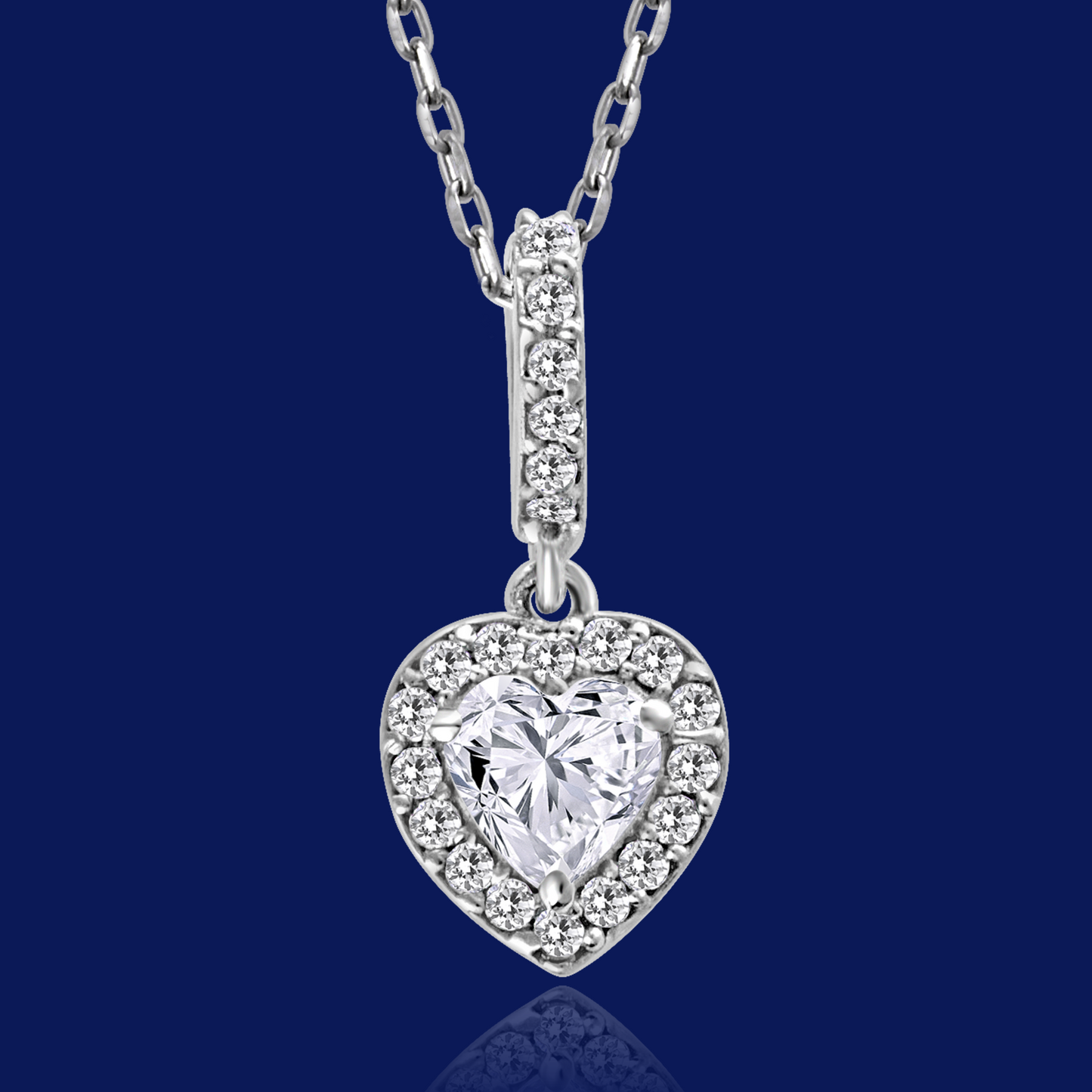 Heart Designed Silver Neck Chain for Women